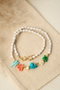 Heliophilia Silver Collar de Metal Multicolor con Diseño de Cuentas